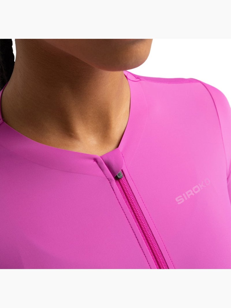 Maillot vélo ultraléger femme cyclisme femme srx senra Rose - Kiabi