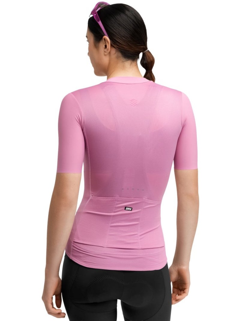 Maillot vélo ultraléger femme cyclisme femme srx silvretta-w Rose - Kiabi