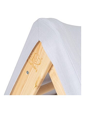 Maison avec échelle pliable pour enfants, pour la chambre. Lin, Coton, Maison, Échelle
