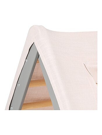 Maison avec échelle pliable pour enfants, pour la chambre. Lin, Coton, Maison, Échelle
