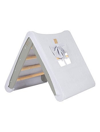 Maison avec échelle pliable pour enfants, pour la chambre. Lin, Coton, Maison, Échelle