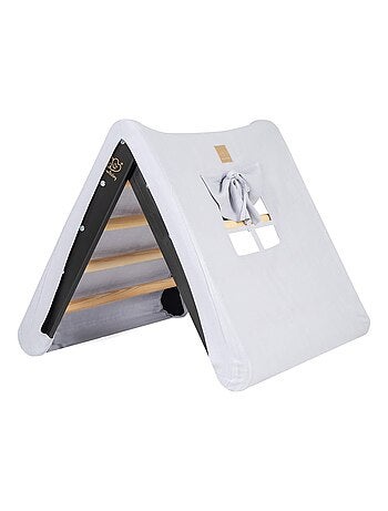 Maison avec échelle pliable pour enfants, pour la chambre. Lin, Coton, Maison, Échelle