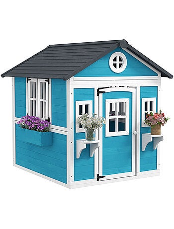 Maison de jeux enfant - jeu plein air maisonnette enfant - bois