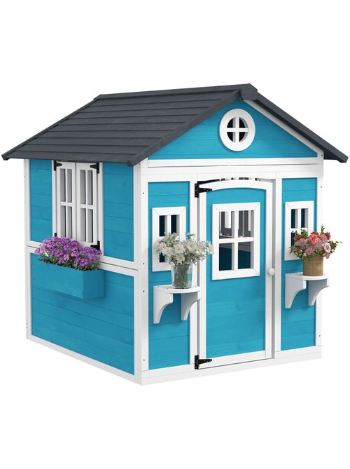 Maison de jeux enfant - jeu plein air maisonnette enfant - bois - Kiabi