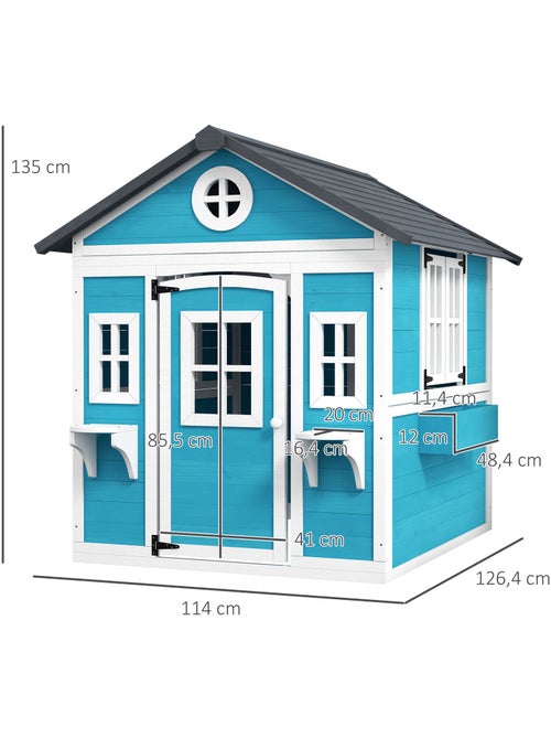 Maison de jeux enfant - jeu plein air maisonnette enfant - bois - Kiabi