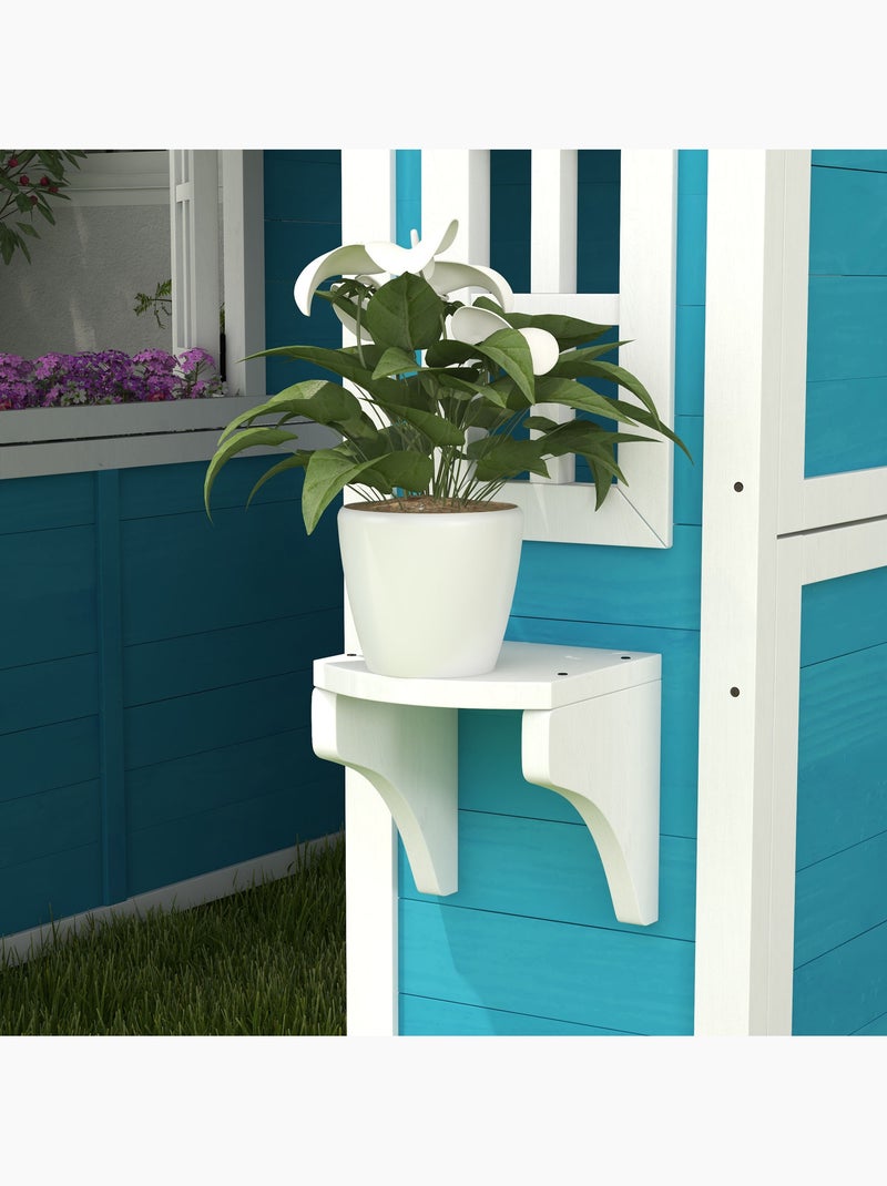 Maison de jeux enfant - jeu plein air maisonnette enfant - bois Bleu Bleu - Kiabi