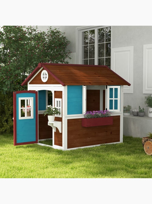 Maison de jeux enfant - jeu plein air maisonnette enfant - bois - Kiabi