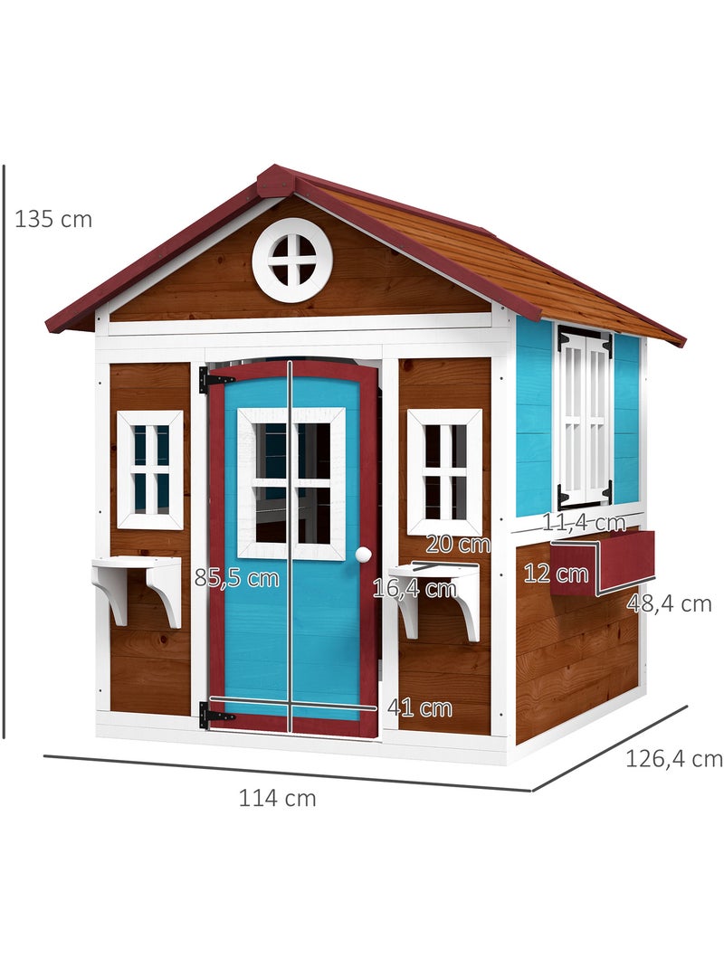 Maison de jeux enfant - jeu plein air maisonnette enfant - bois Marron - Kiabi