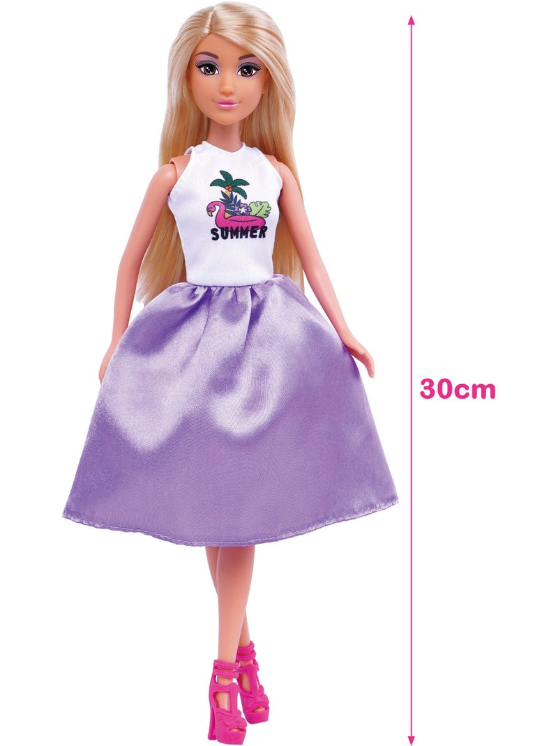 Maison de poupée avec poupée de 30 cm et plus de 60 accessoires isabella N/A - Kiabi