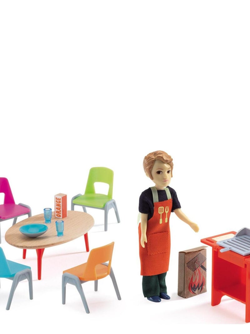 Maison de poupée : barbecue et accessoires N/A - Kiabi