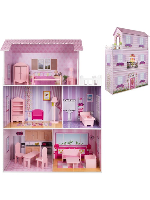 Maison de poupée en bois woomax - Kiabi