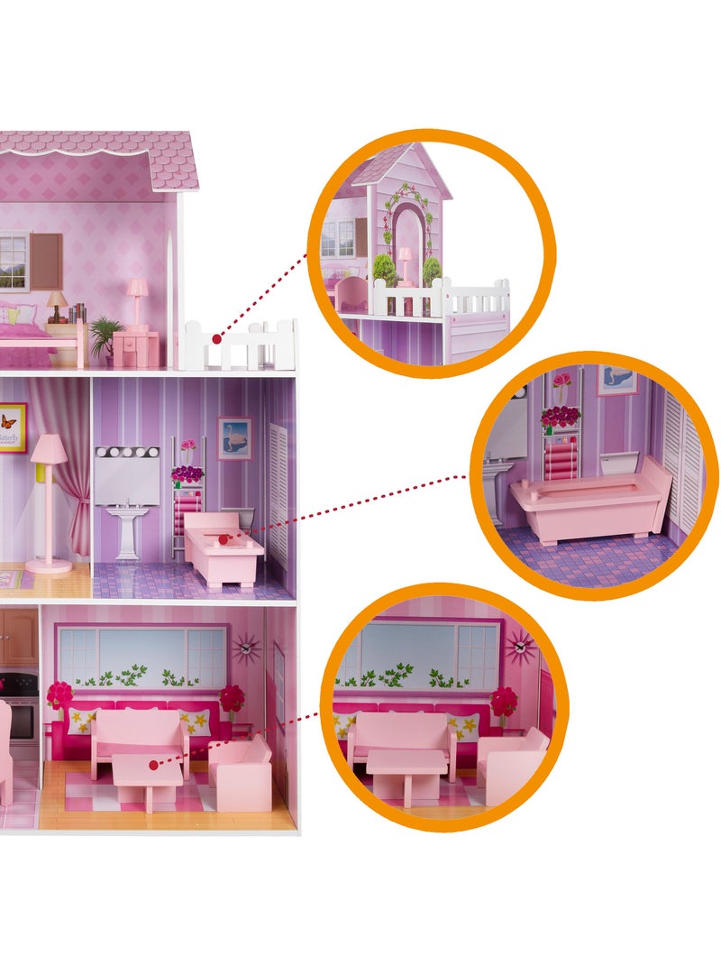 Maison de poupée en bois woomax N/A - Kiabi