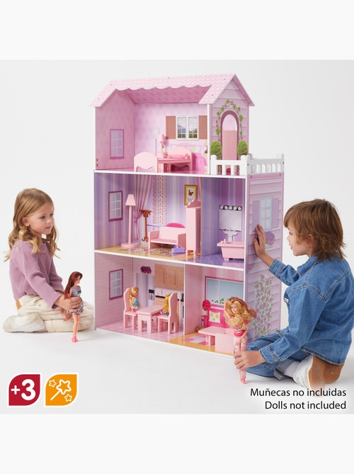 Maison de poupée en bois woomax - Kiabi