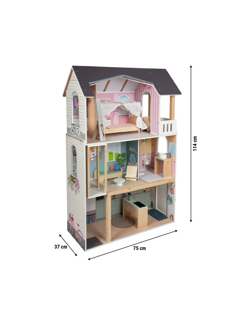 Maison de poupée Villa de rêve XL Blanc - Kiabi