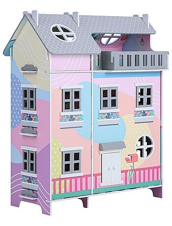 Maison De Poupées & 11 Accessoires Pour Poupées