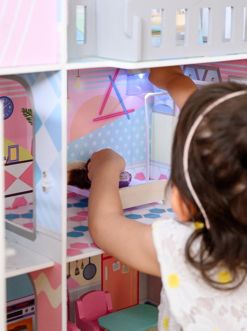 Maison De Poupées & 11 Accessoires Pour Poupées N/A - Kiabi