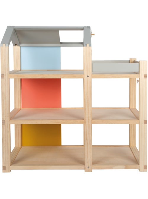 Maison de poupées nature avec meubles - Kiabi