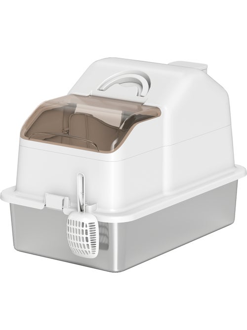 Maison de toilette chat - pelle, poignée - acier inox plastique - Kiabi Maison de toilette chat - pelle, poignée - acier inox plastique - Kiabi