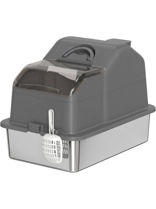 Maison de toilette chat - pelle, poignée - acier inox plastique - Kiabi Maison de toilette chat - pelle, poignée - acier inox plastique - Kiabi
