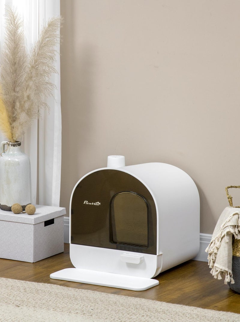 Maison de toilette chat pelle et filtre inclus PP Blanc - Kiabi