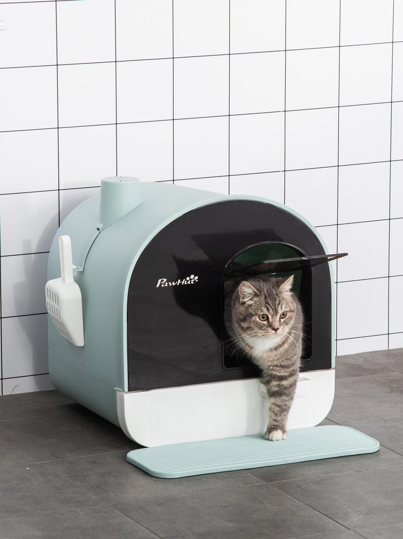 Maison de toilette chat pelle et filtre inclus PP Bleu - Kiabi