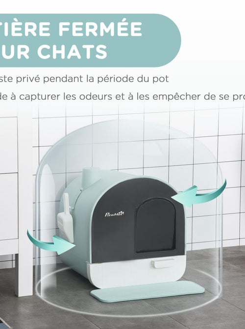Maison de toilette chat pelle et filtre inclus PP - Kiabi