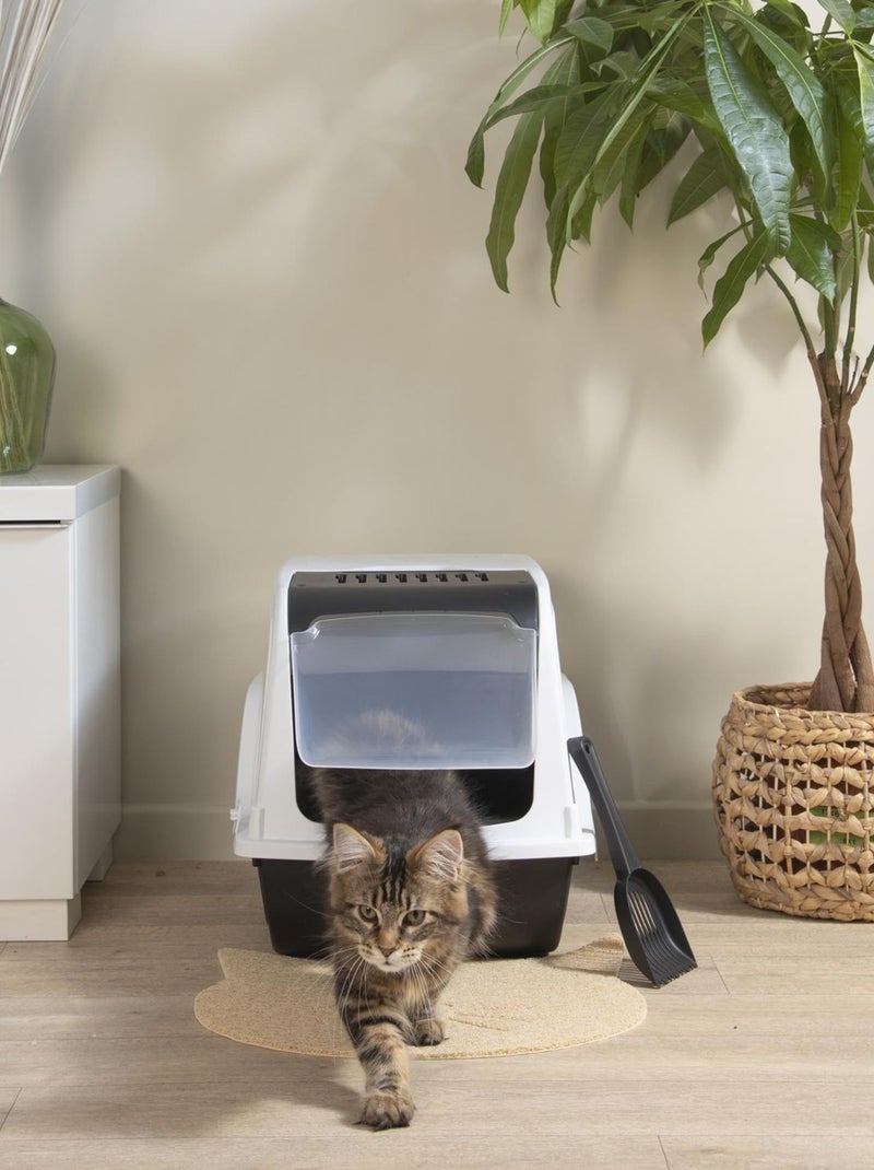 Maison de toilette litière pour chat avec pelle SOCKS Blanc - Kiabi