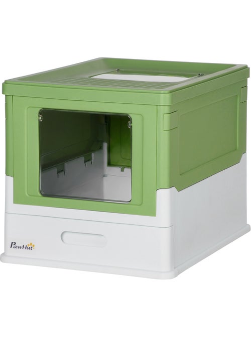 Maison de toilette pliable portable pour chat blanc vert - Kiabi Maison de toilette pliable portable pour chat blanc vert - Kiabi