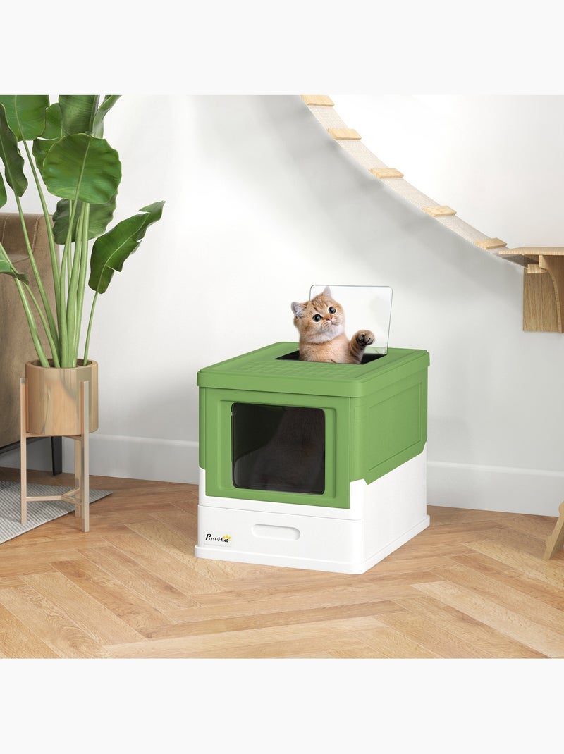 Maison de toilette pliable portable pour chat blanc vert Vert - Kiabi