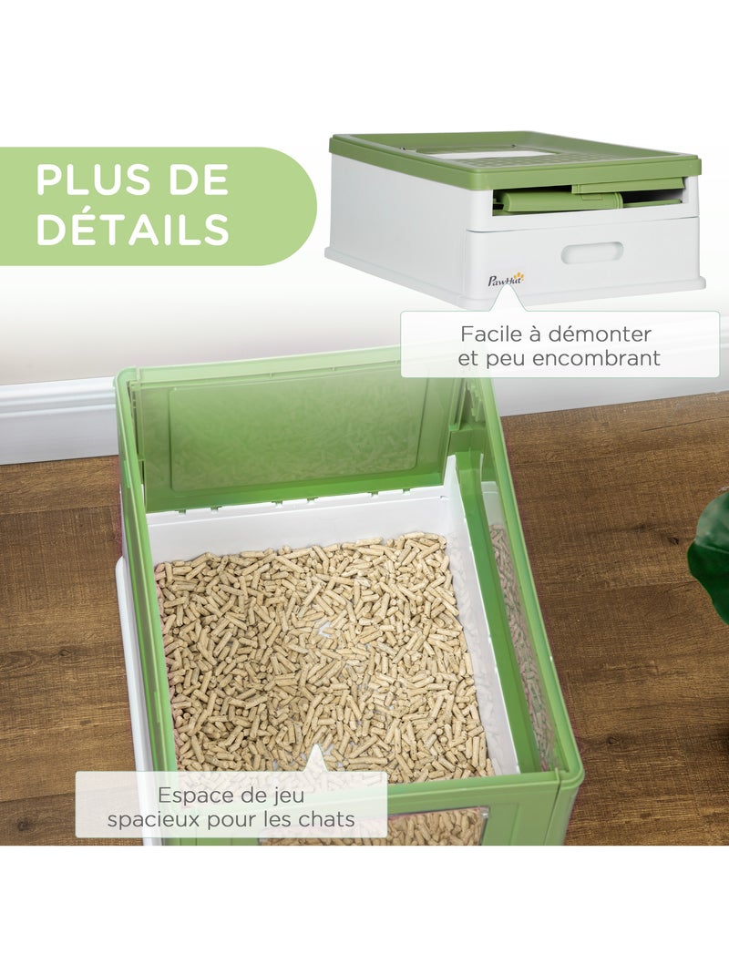 Maison de toilette pliable portable pour chat blanc vert Vert - Kiabi