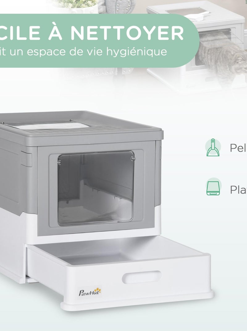 Maison de toilette pliable portable pour chat Gris - Kiabi