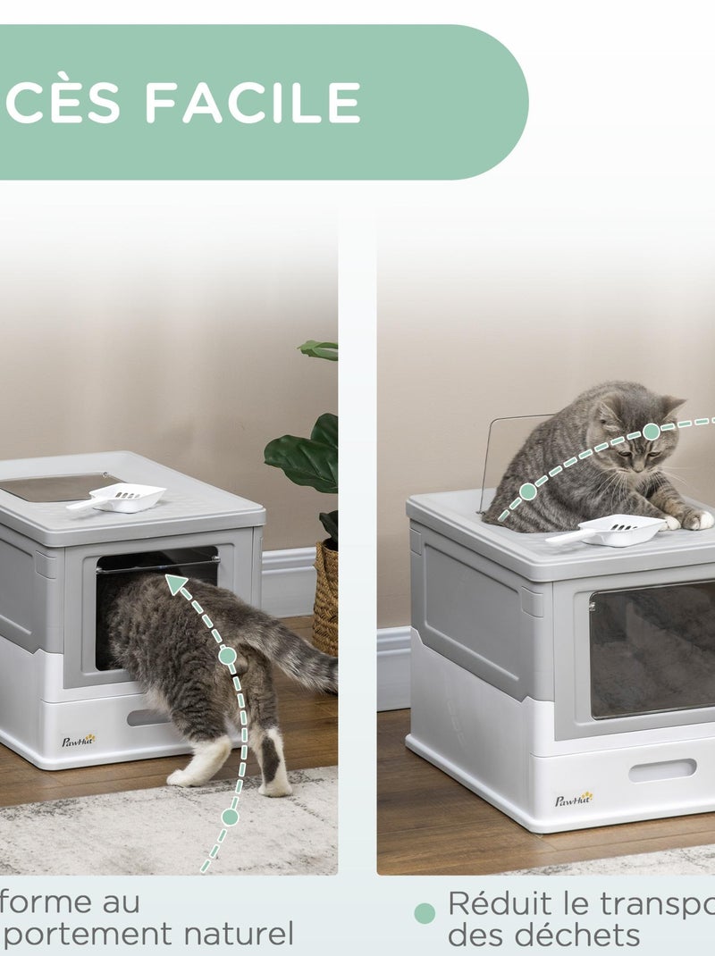 Maison de toilette pliable portable pour chat Gris - Kiabi