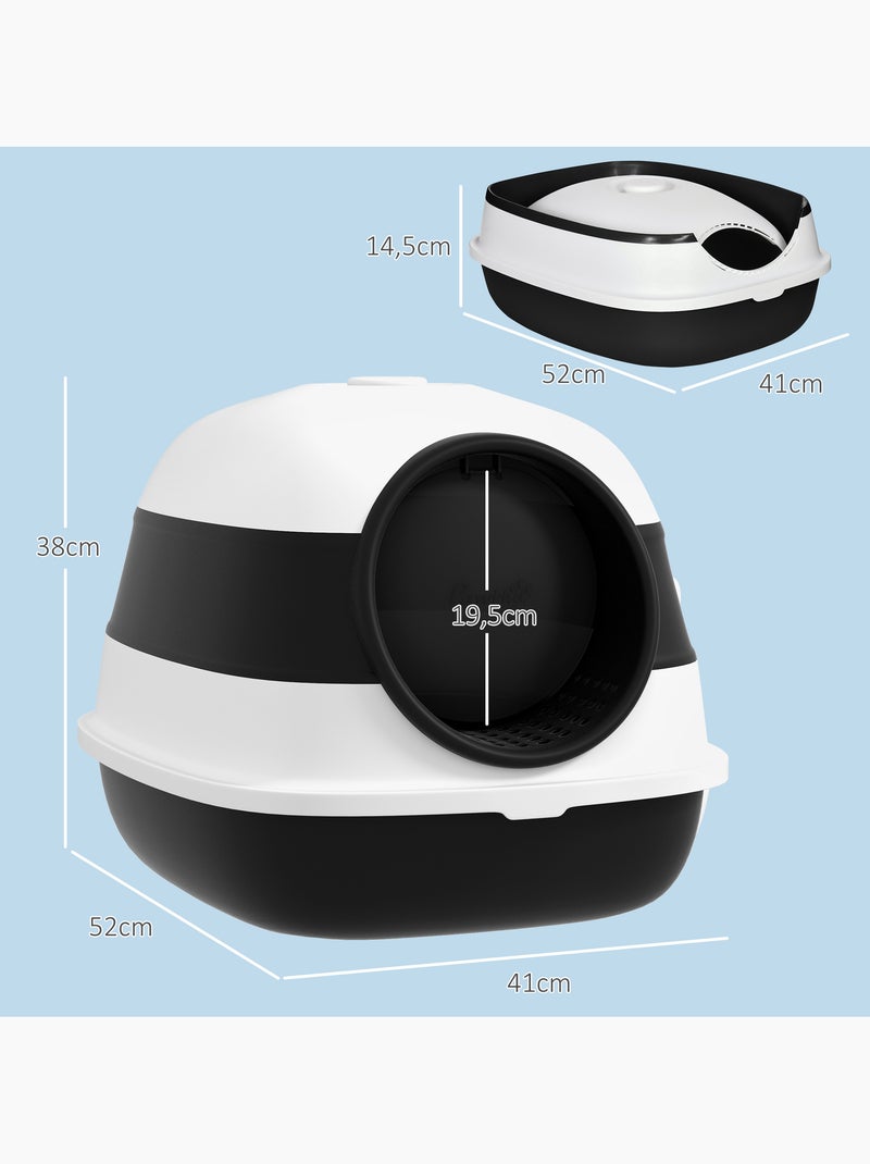 Maison de toilette pliable porte battante pelle et filtre inclus Noir - Kiabi