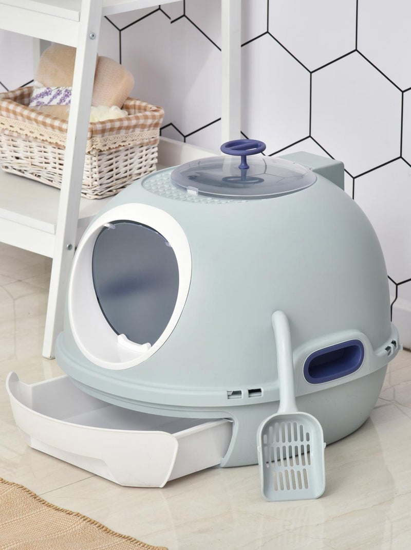 Maison de toilette portable pour chat Bleu - Kiabi