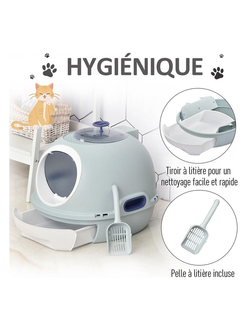 Maison de toilette portable pour chat Bleu - Kiabi