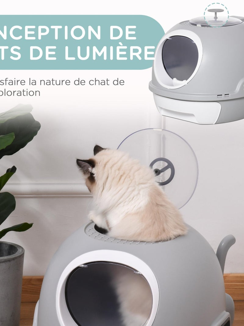 Maison de toilette portable pour chat Gris - Kiabi