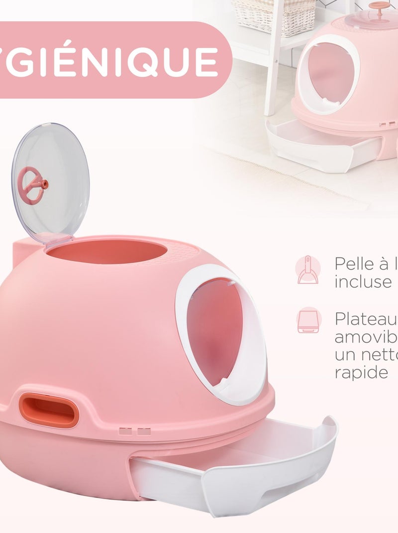 Maison de toilette portable pour chat Rose - Kiabi