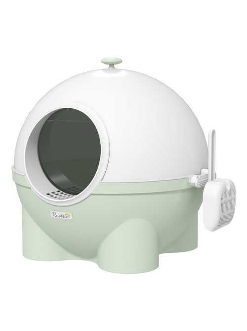 Maison de toilette pour chat design boule PP vert blanc - Kiabi