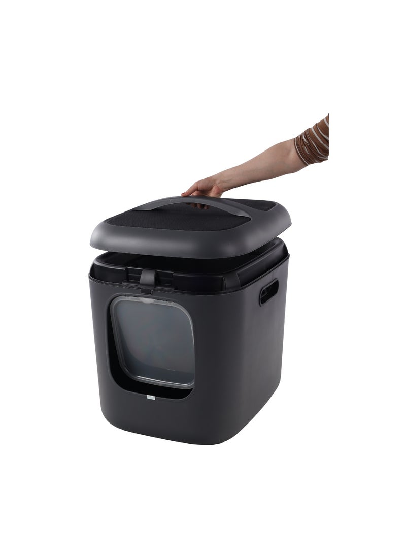 Maison de toilette pour chat Romy gris anthracite - Kiabi