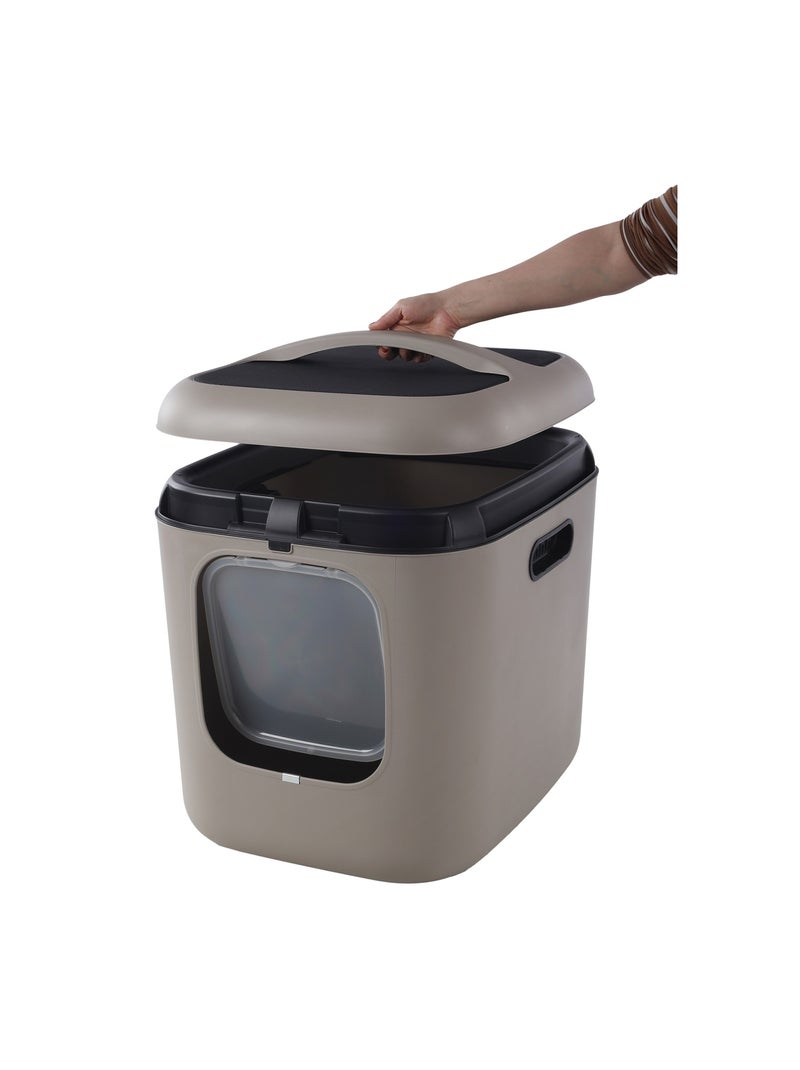 Maison de toilette pour chat Romy Taupe - Kiabi