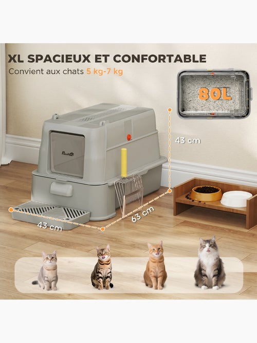 Maison de toilette xl 80l acier inox multi-accessoires gris - Kiabi Maison de toilette xl 80l acier inox multi-accessoires gris - Kiabi