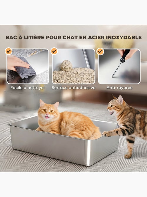 Maison de toilette xl 80l acier inox multi-accessoires gris - Kiabi Maison de toilette xl 80l acier inox multi-accessoires gris - Kiabi