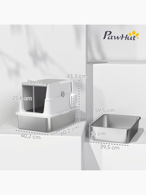 Maison de toilette xl gris clair bac acier inox - Kiabi Maison de toilette xl gris clair bac acier inox - Kiabi