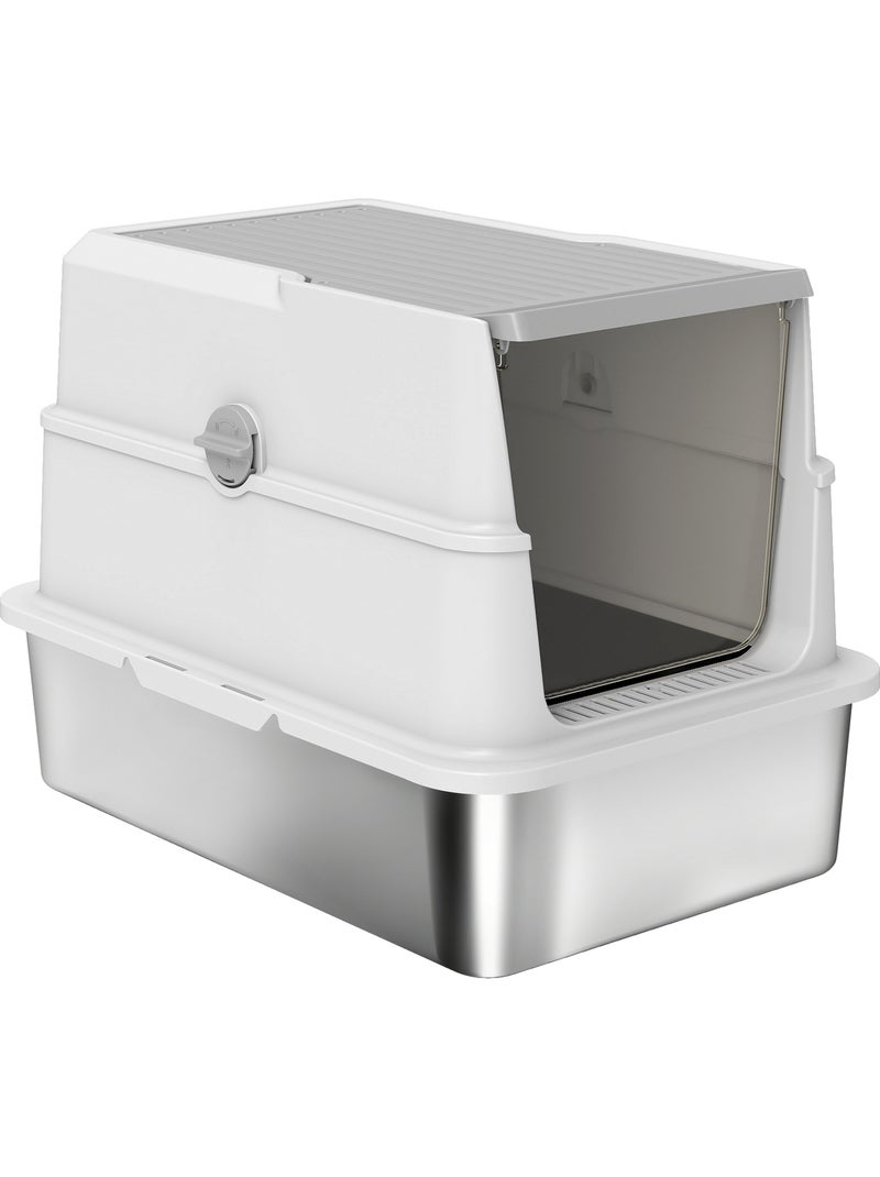 Maison de toilette xl gris clair bac acier inox Gris - Kiabi