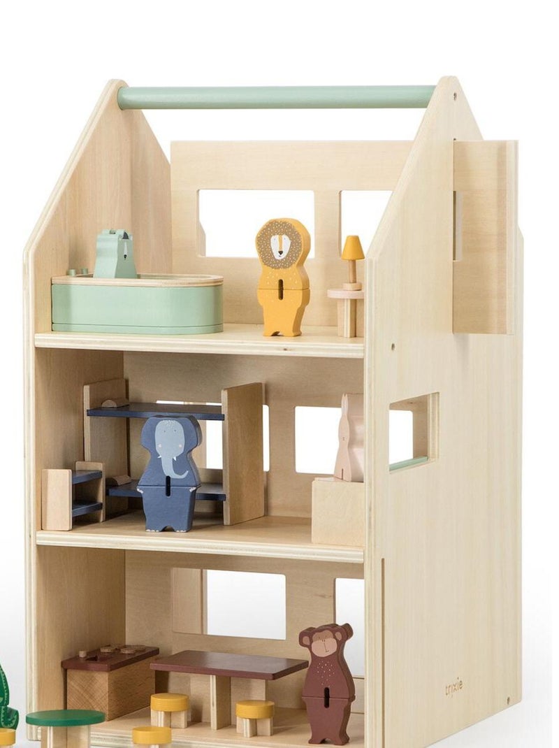 Maison des animaux en bois + accessoires N/A - Kiabi