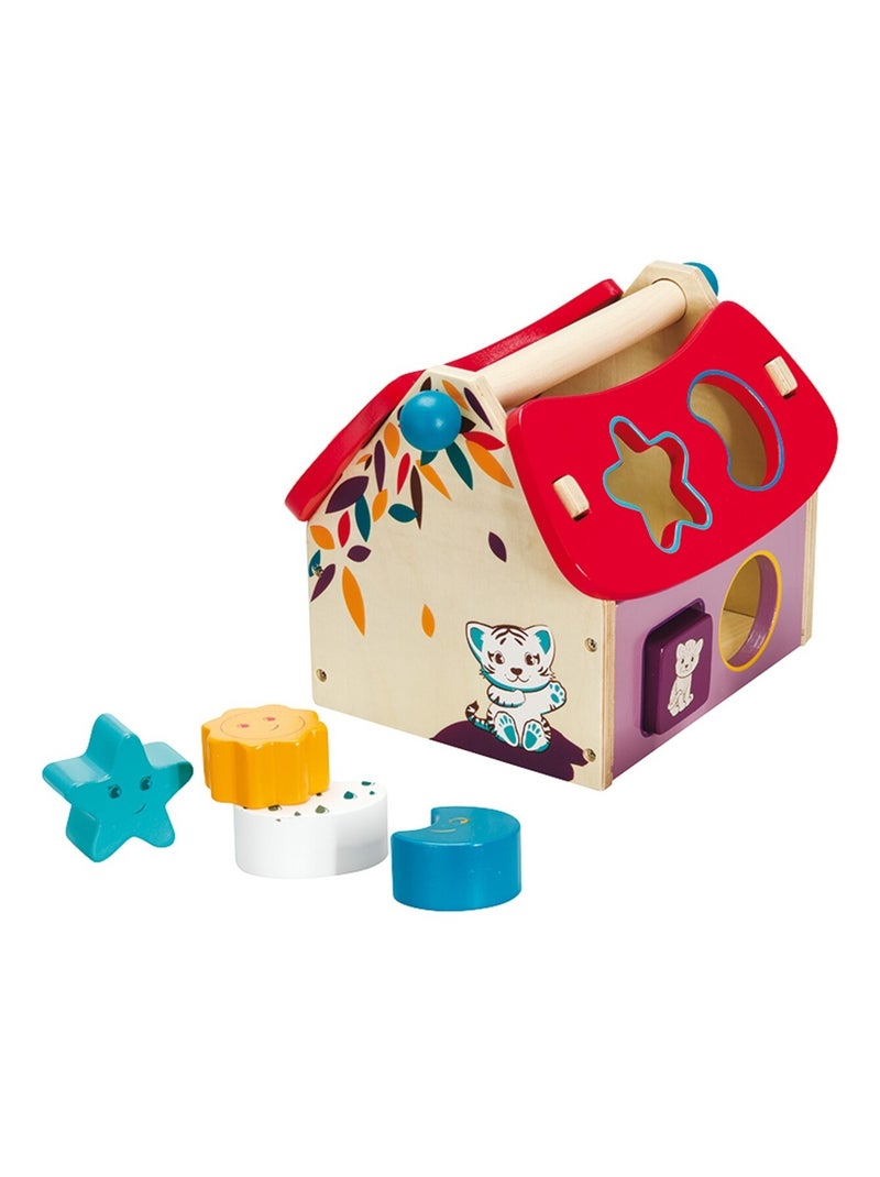Maison Des Formes En Bois Chat Multicolore - Kiabi
