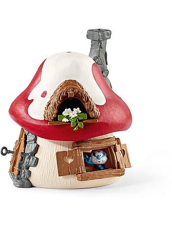 Maison des Schtroumpfs avec 2 figurines