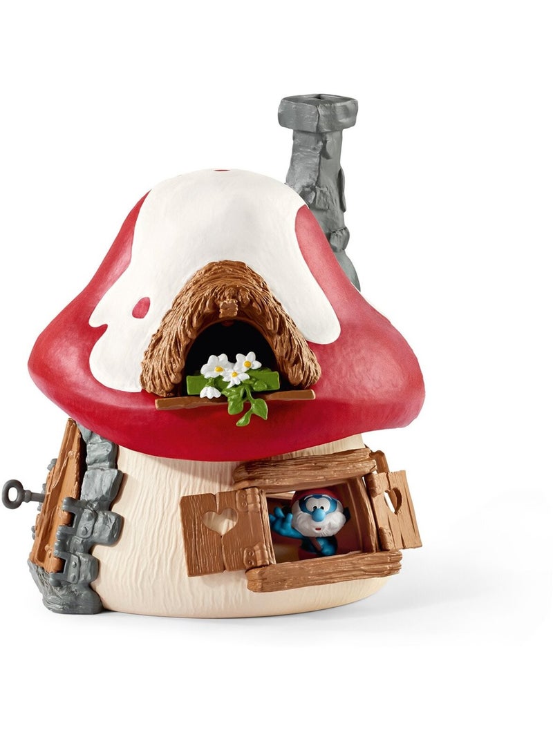 Maison des Schtroumpfs avec 2 figurines Rouge - Kiabi
