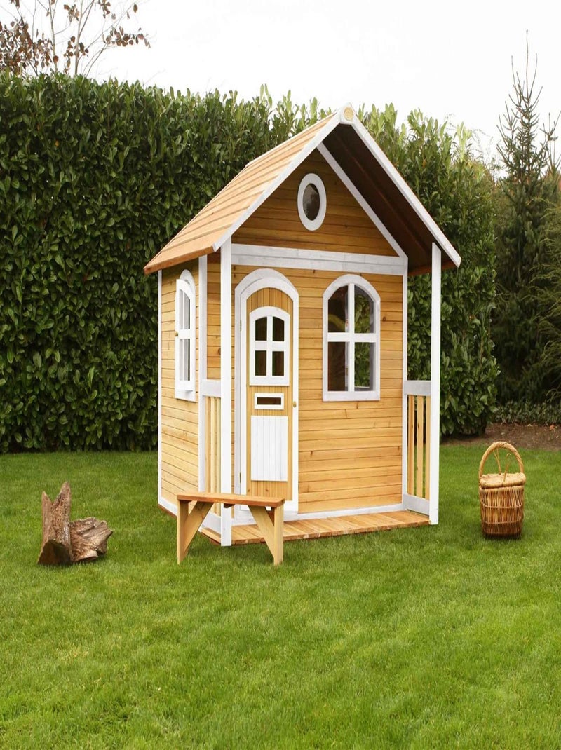 Maison en bois  marron et blanc pour enfants  Milan d'Axi Blanc - Kiabi