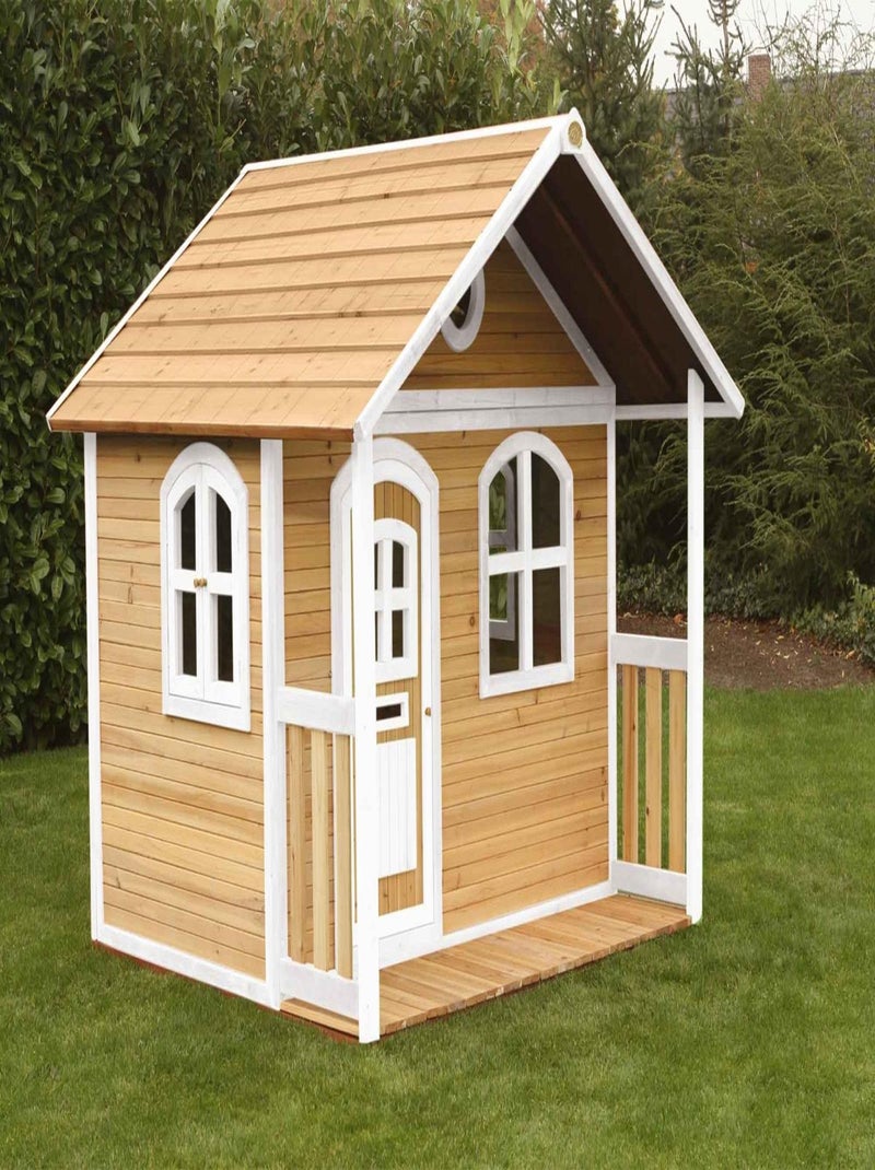 Maison en bois  marron et blanc pour enfants  Milan d'Axi Blanc - Kiabi